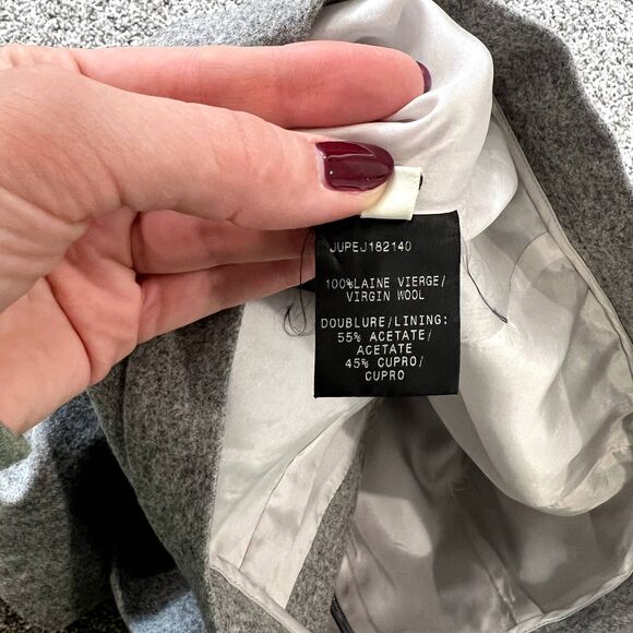 Mugler Paris Asymmetric 100% Wool Mini Pencil Skirt size 36/4 - Picture 10 of 14